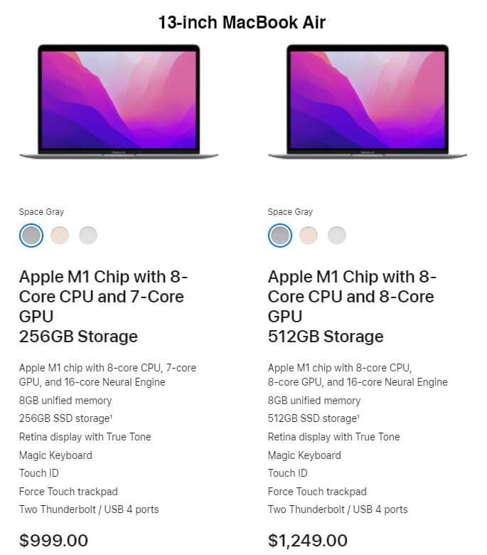 13 inch macbook air price