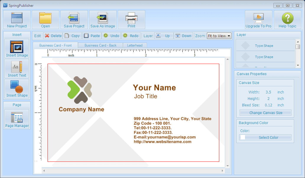 Spring Publisher main_window