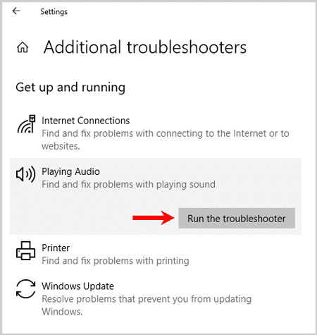 Audio-troubleshooter
