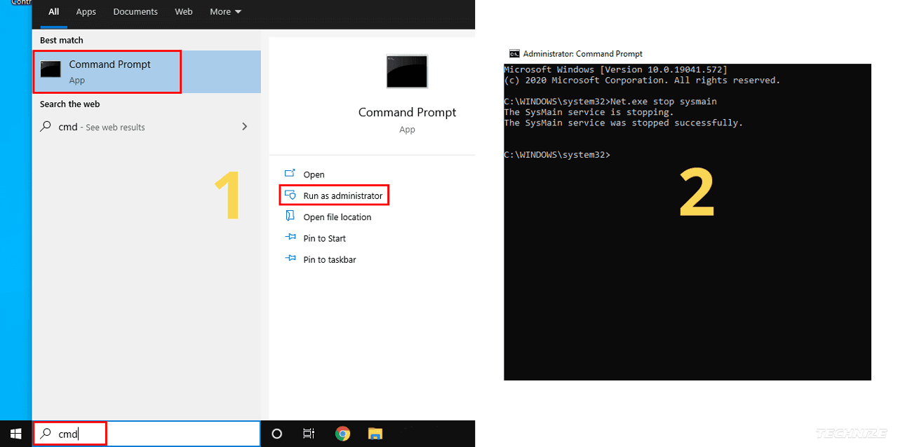 Disabling SysMain