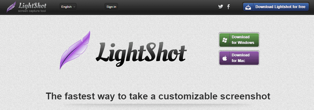 LightShot download page