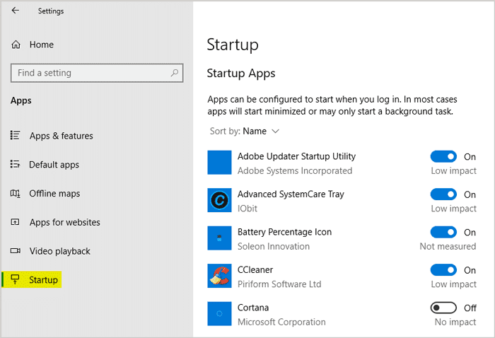 Startup Apps
