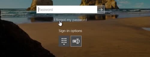 Windows sign in page