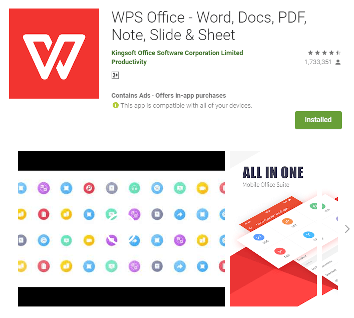 WPS office for android