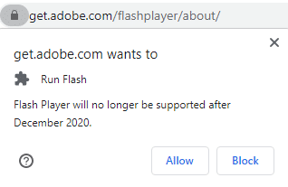 Allow flash player