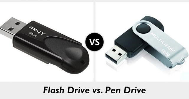 Flash drive vs pen drive